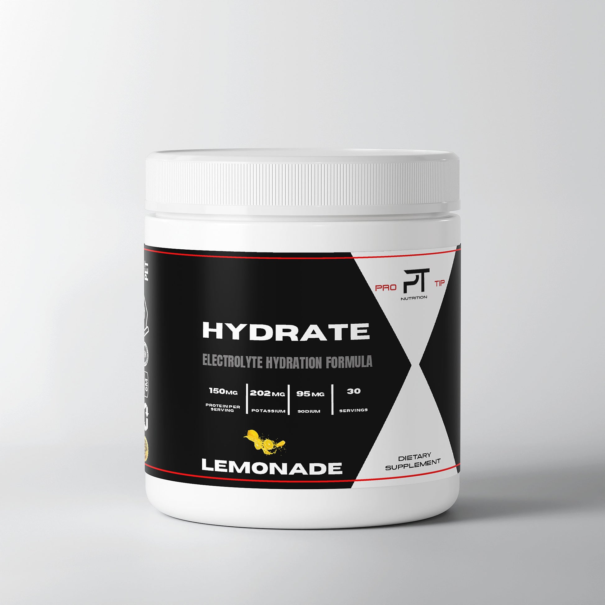Pro Tip Hydrate | Electrolyte Hydration Formula Drink Mix | Lemonade Flavor | 30 Servings