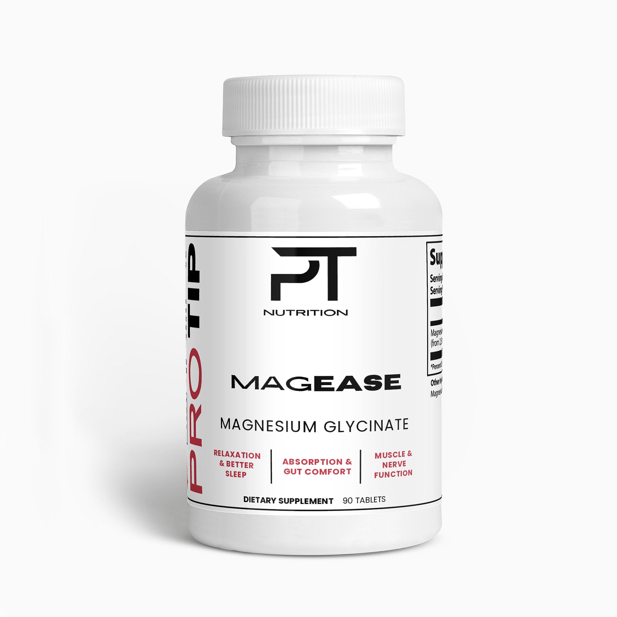 Pro Tip MagEase | Bone + Joint + Sleep + Calm | Magnesium Glycinate | 90 Capsules - Pro Tip Nutritional Supplements