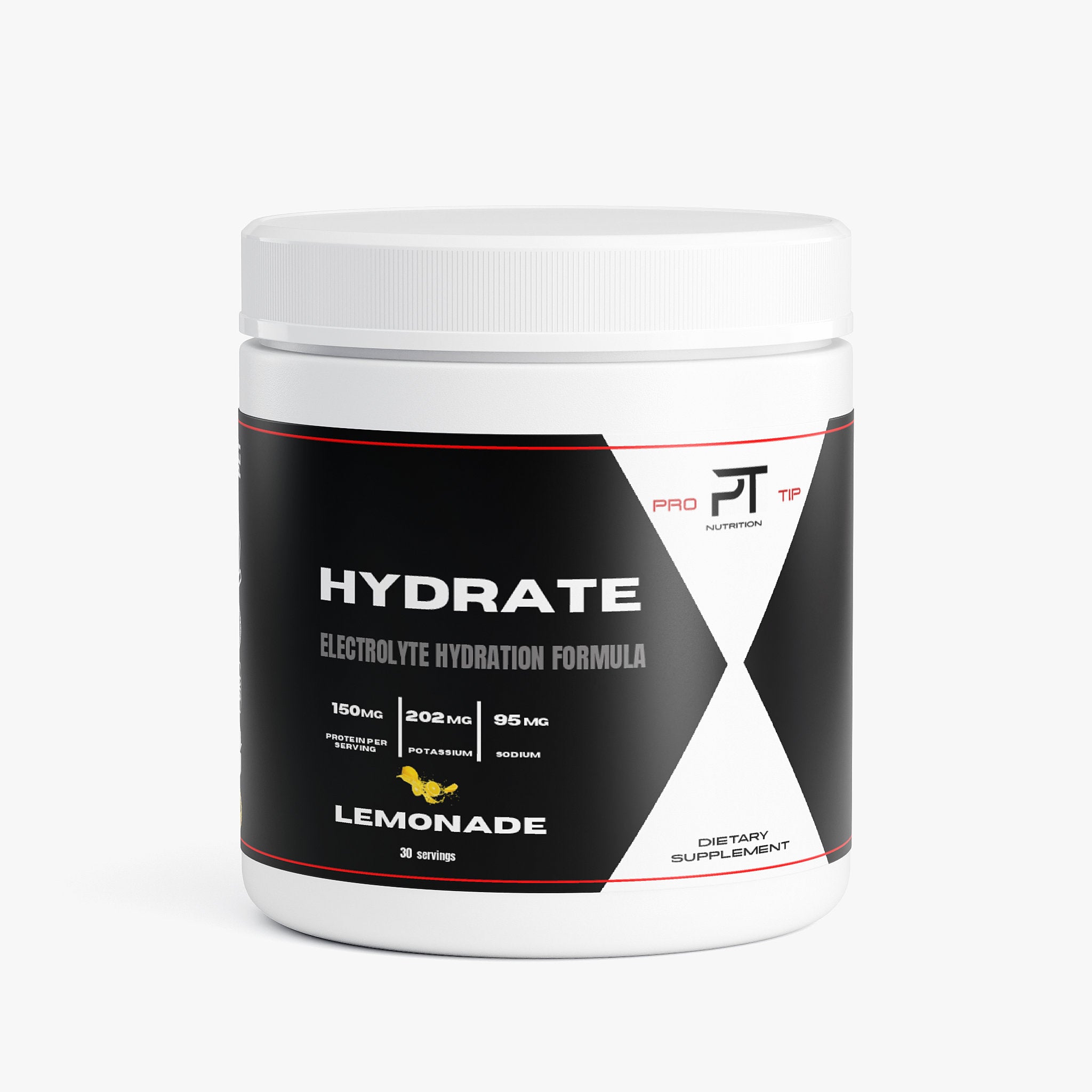 Pro Tip Hydrate | Electrolyte Hydration Formula Drink Mix | Lemonade Flavor | 30 Servings