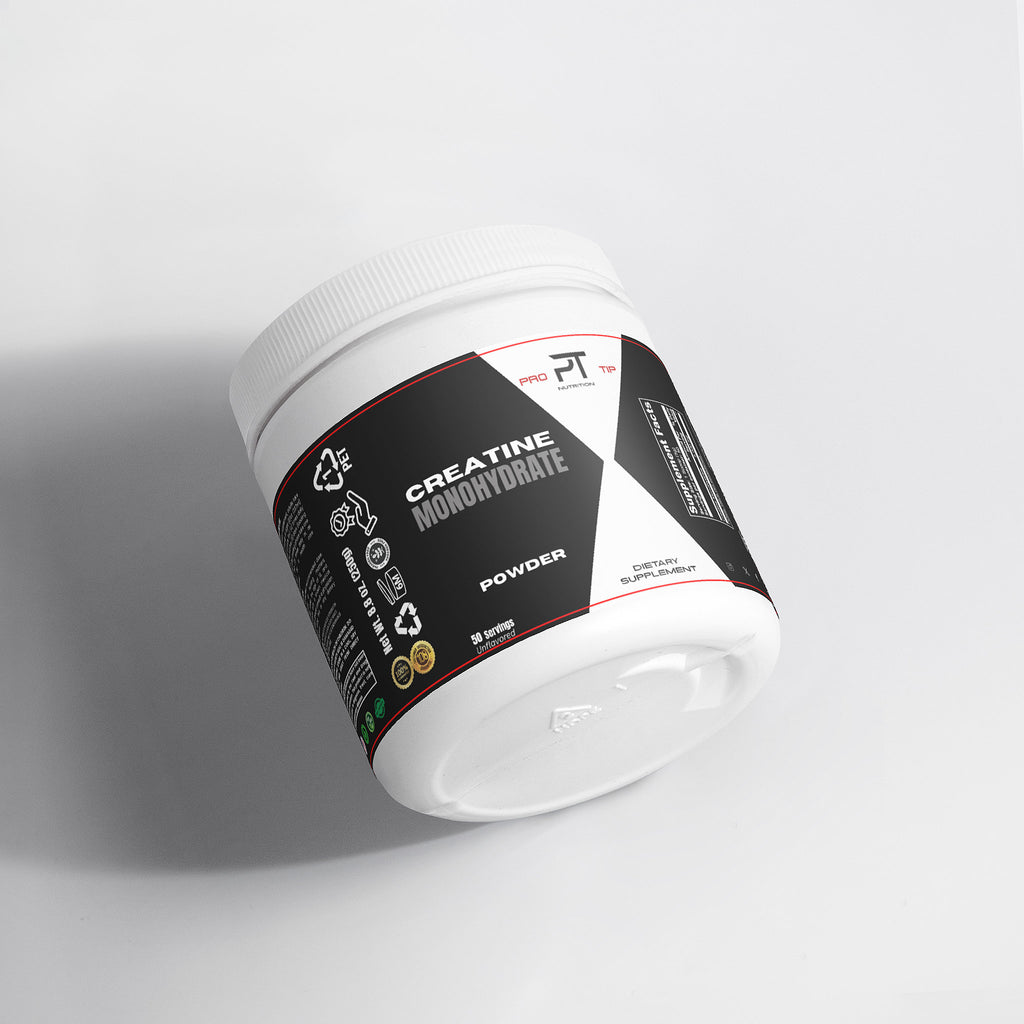 Pro Tip Creatine Monohydrate | 100% Pure Drink Mix | Unflavored | 50 Servings - Pro Tip Nutritional Supplements