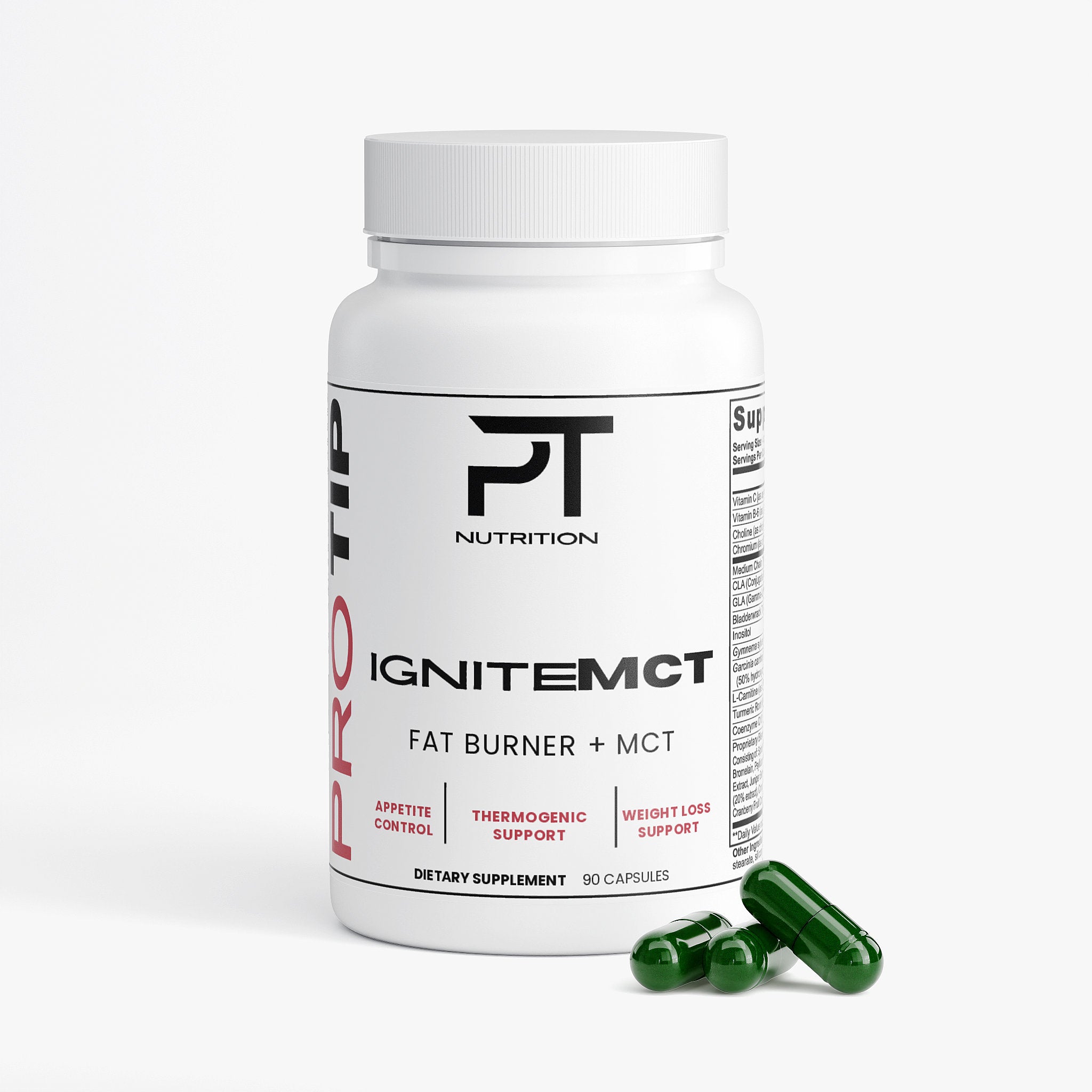 Pro Tip IgniteMCT | Fat Burner + MCT | 90 Capsules - Pro Tip Nutritional Supplements