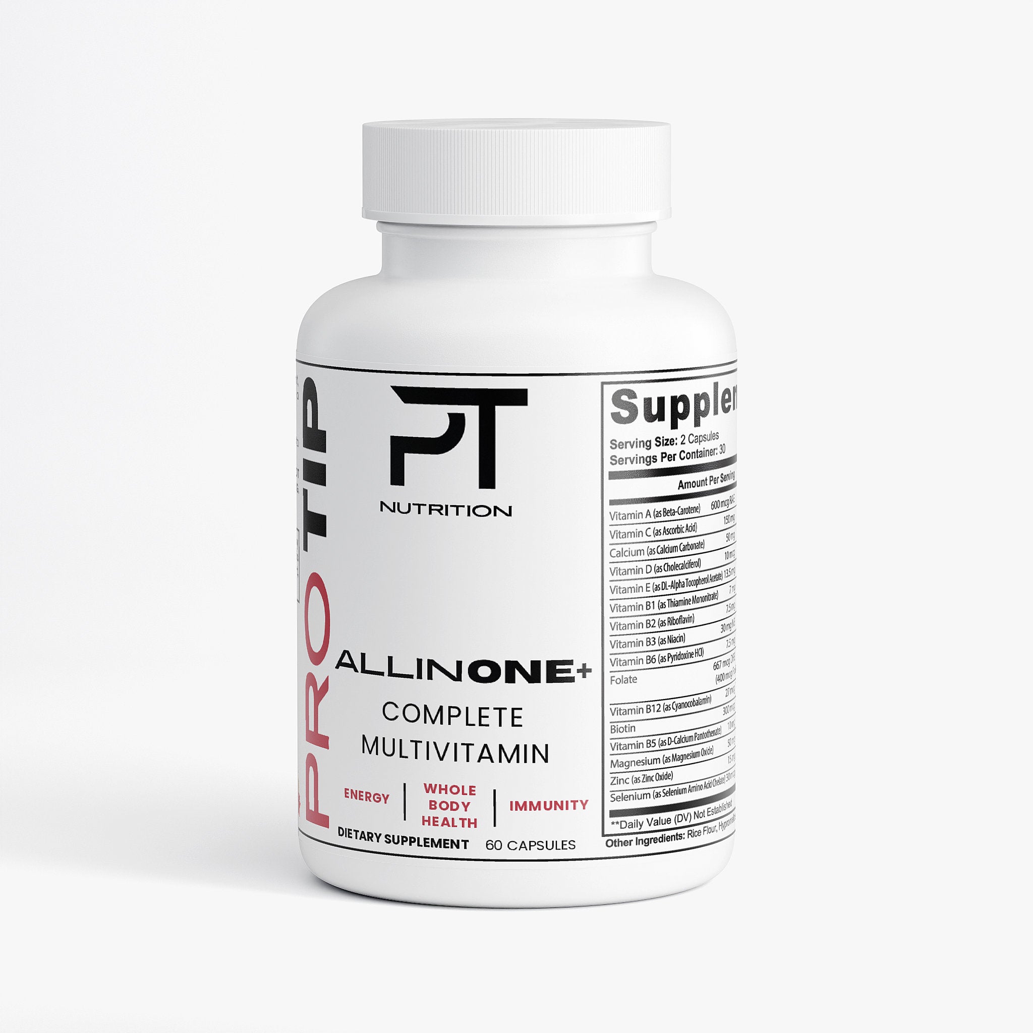 Pro Tip AllInOne+ | Complete Multivitamin | 60 Capsules - Pro Tip Nutritional Supplements