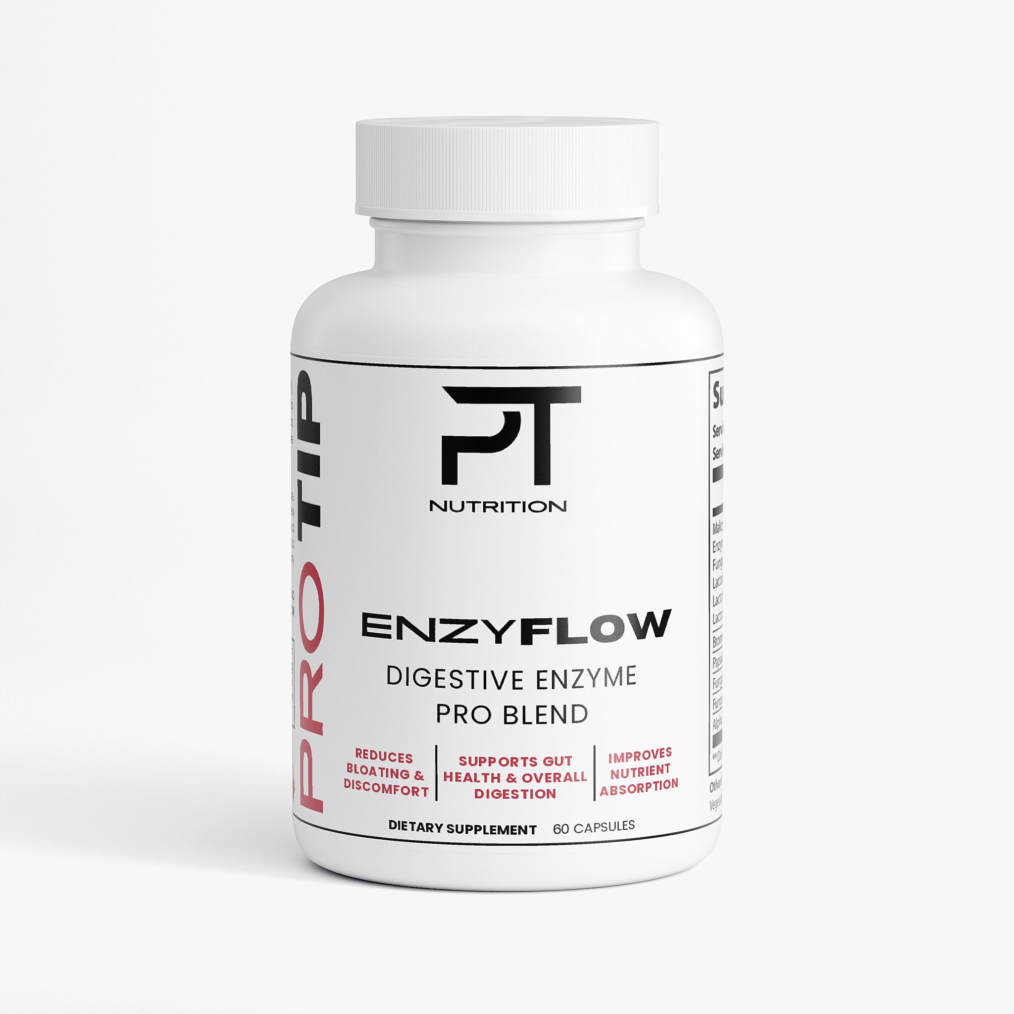 Pro Tip EnzyFlow | Digestive Enzyme Blend | 60 Capsules - Pro Tip Nutritional Supplements