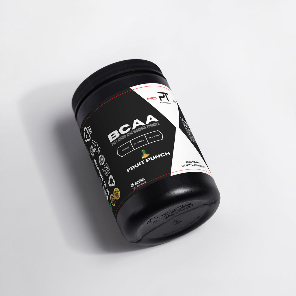 Pro Tip BCAA Powder | Essential Amino Acids | Fruit Punch Flavor | 45 Servings - Pro Tip Nutritional Supplements