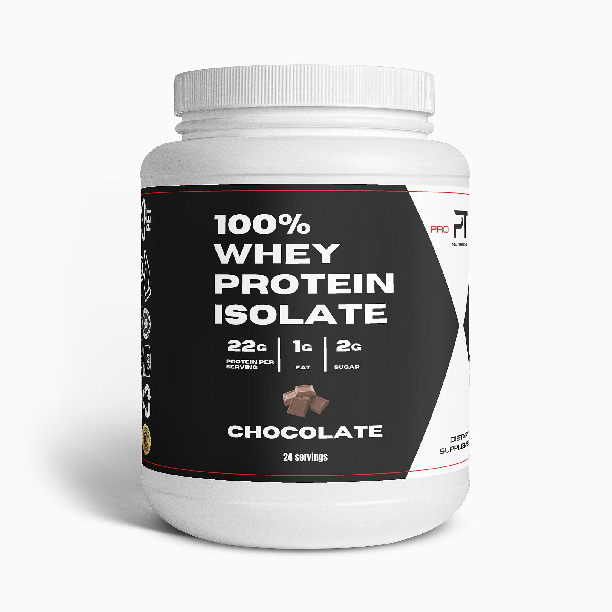 Pro Tip 100% Whey Protein Isolate | Chocolate Flavor | 22g Protein | 24 Servings