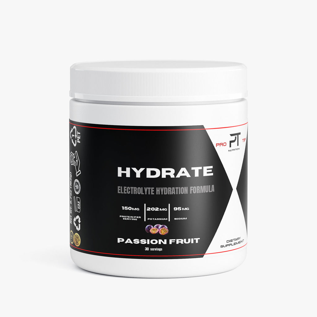 Pro Tip Hydrate | Electrolyte Hydration Formula Drink Mix | Passion Fruit Flavor | 30 Servings - Pro Tip Nutritional Supplements