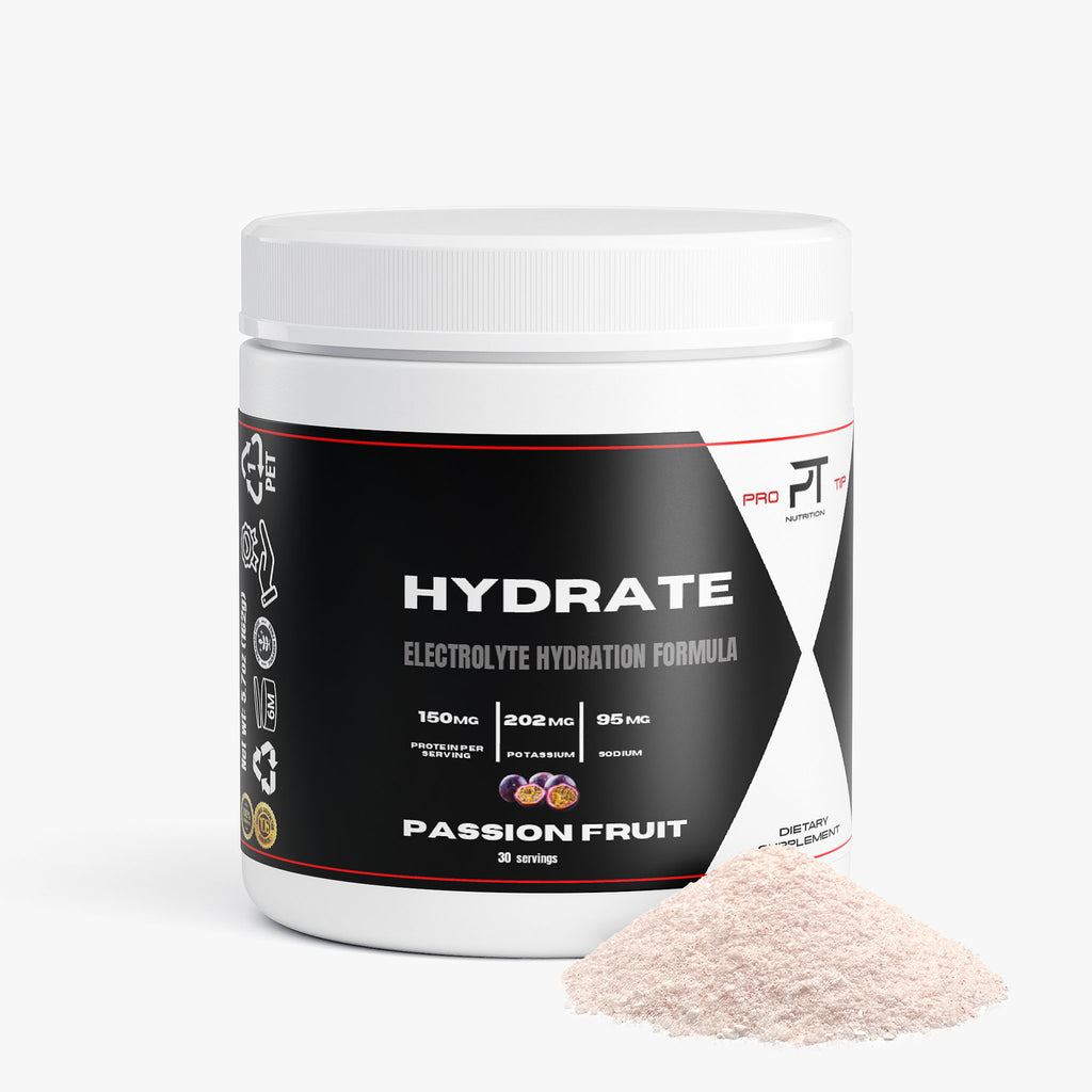 Pro Tip Hydrate | Electrolyte Hydration Formula Drink Mix | Passion Fruit Flavor | 30 Servings - Pro Tip Nutritional Supplements