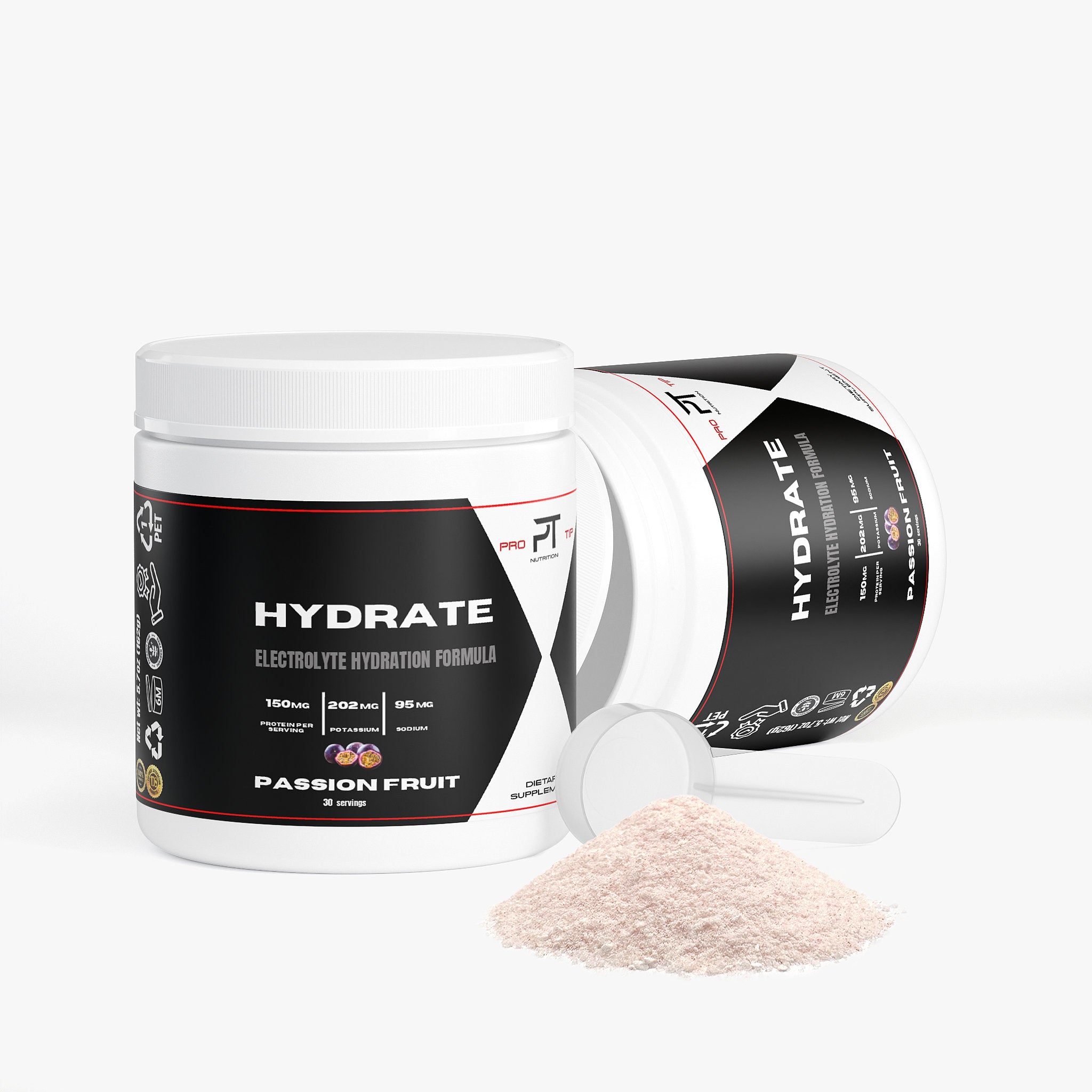 Pro Tip Hydrate | Electrolyte Hydration Formula Drink Mix | Passion Fruit Flavor | 30 Servings