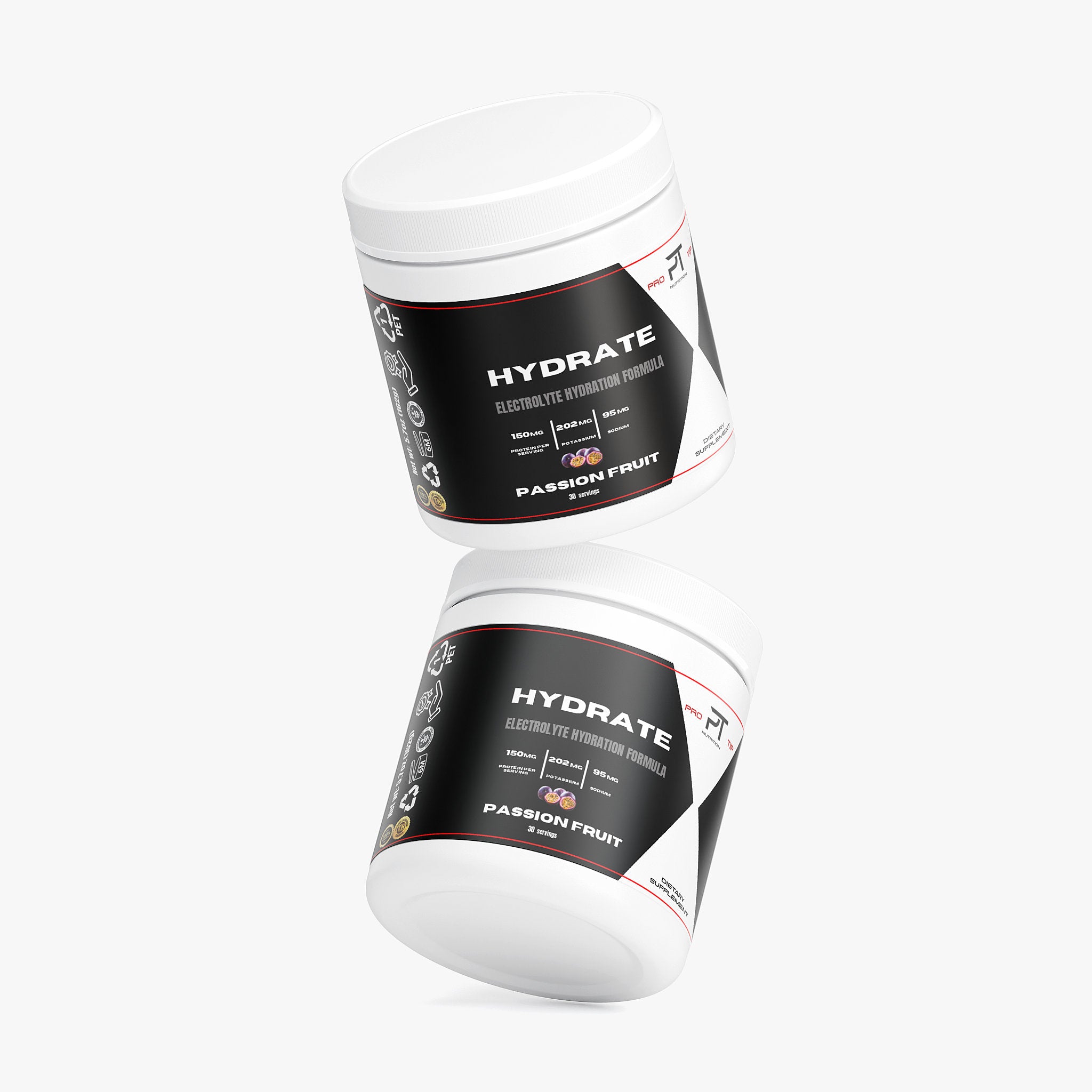 Pro Tip Hydrate | Electrolyte Hydration Formula Drink Mix | Passion Fruit Flavor | 30 Servings