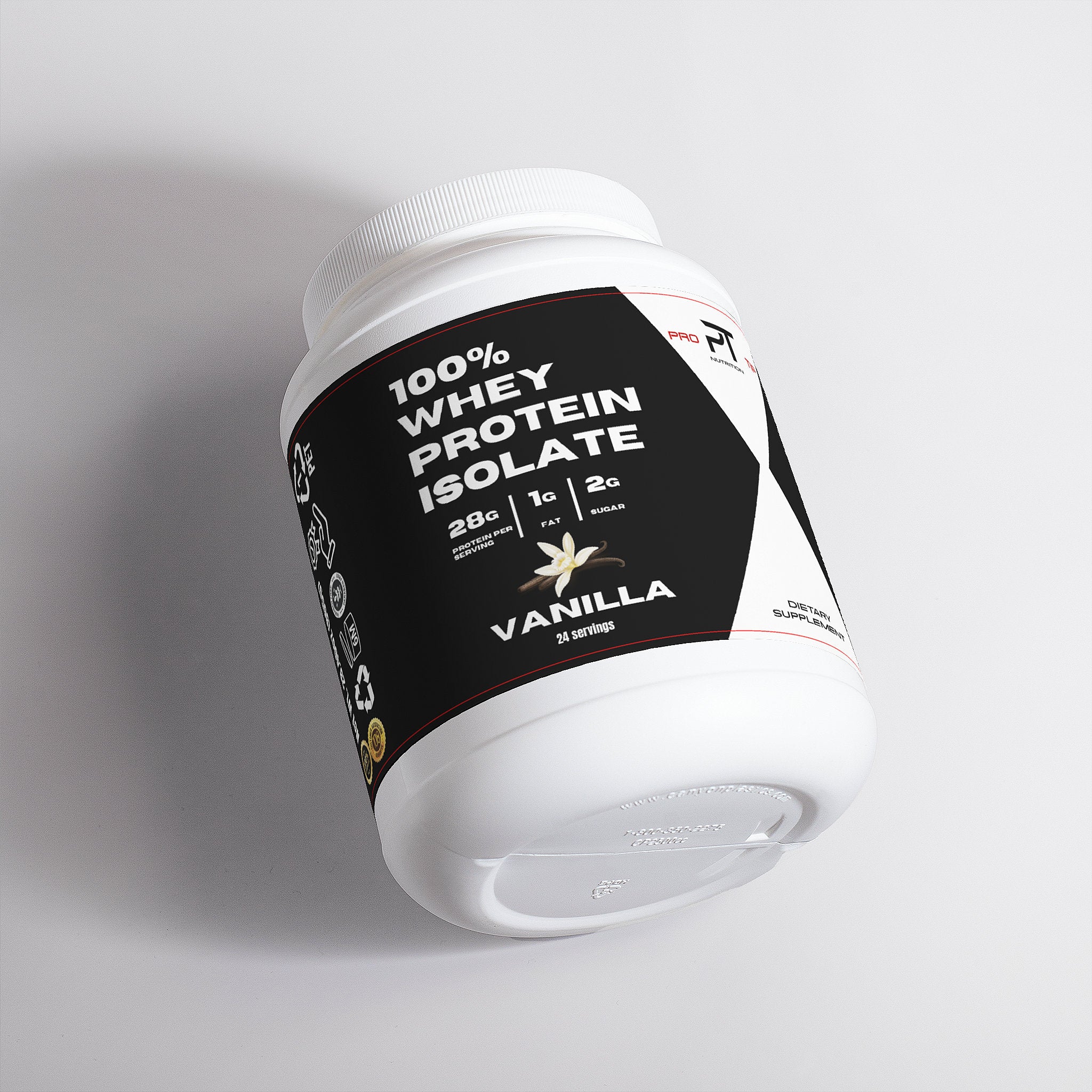 Pro Tip 100% Whey Protein Isolate | Vanilla Flavor | 22g Protein | 24 Servings - Pro Tip Nutritional Supplements