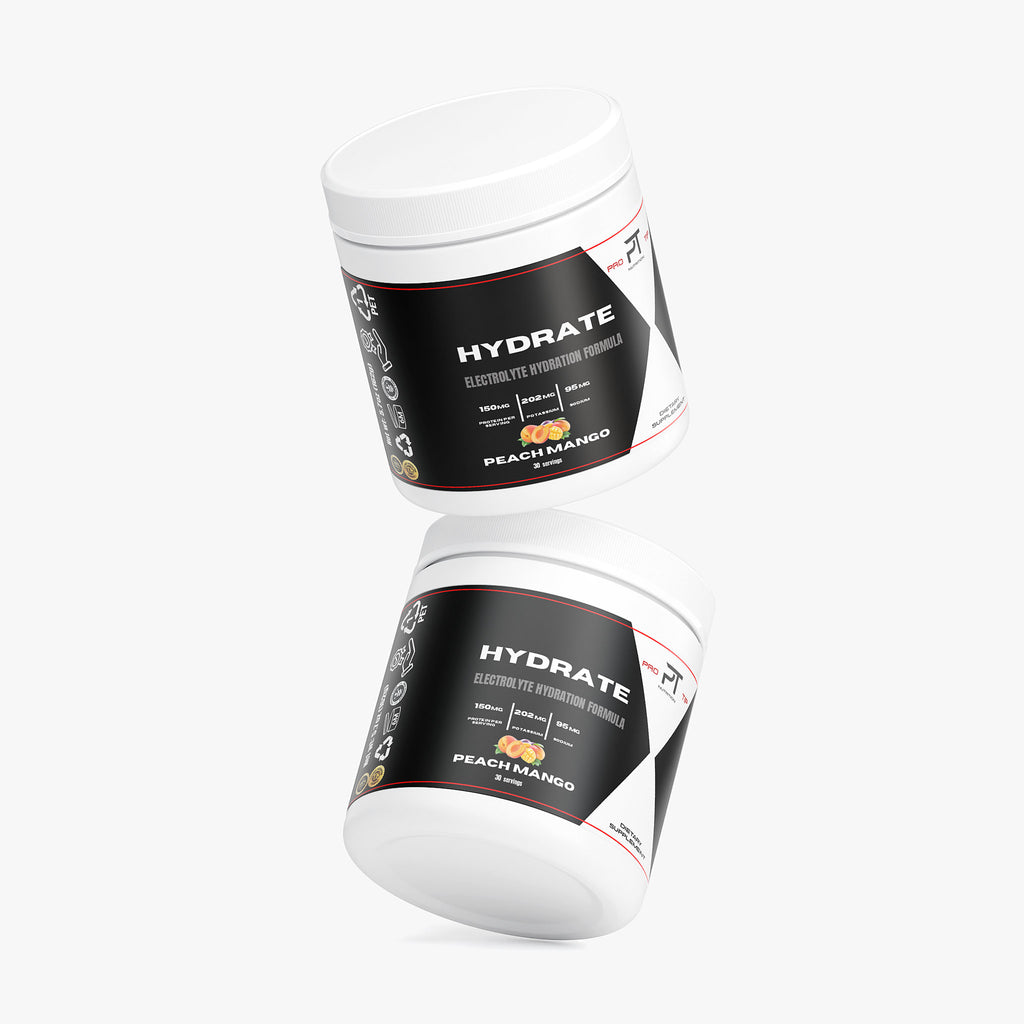 Pro Tip Hydrate | Electrolyte Hydration Formula Drink Mix | Peach Mango Flavor | 30 Servings