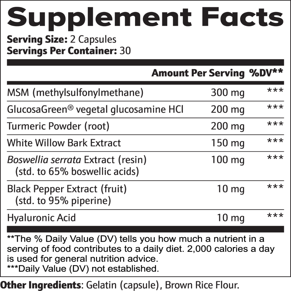 Pro Tip ProMotion | Joint Support | Essential Nutrients for Joint Health | 60 Capsules - Pro Tip Nutritional Supplements