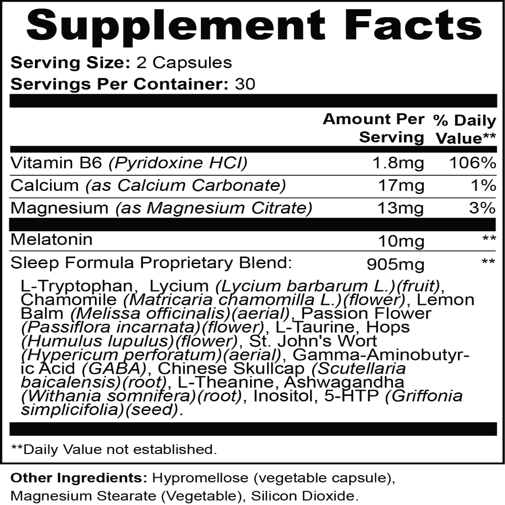 Pro Tip ZENight | Sleep Support | 60 Capsules - Pro Tip Nutritional Supplements